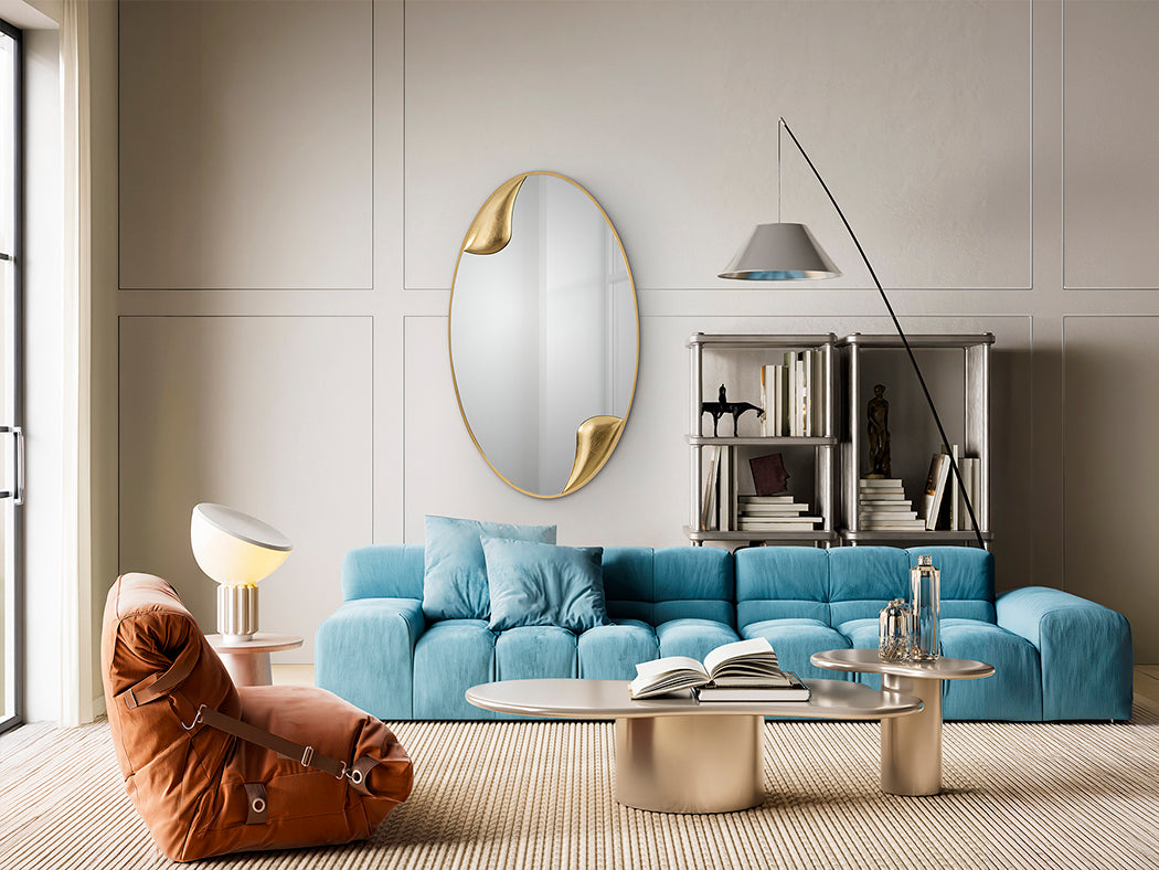 
Ovaler Design Wandspiegel „Daisy“