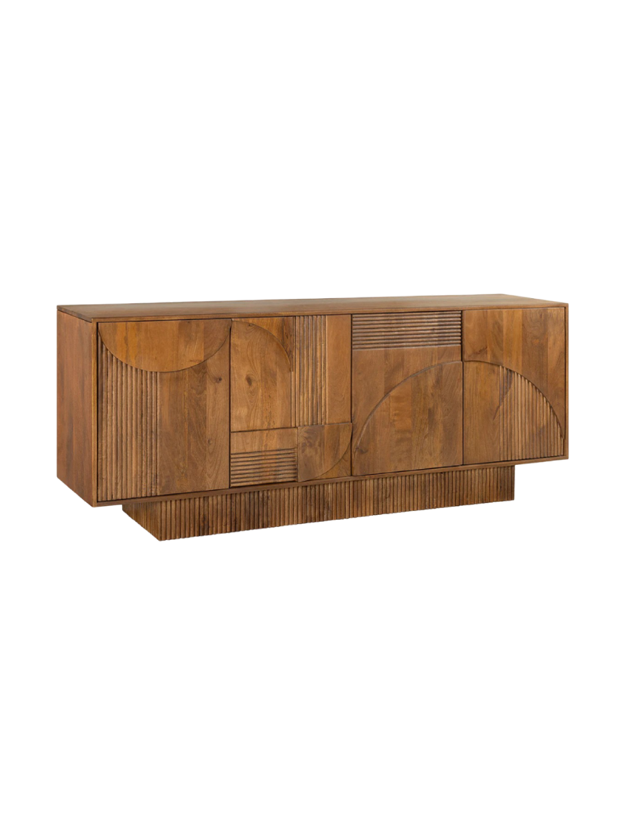 
Massives Design Sideboard „Art Deco“ - Smoked Brown