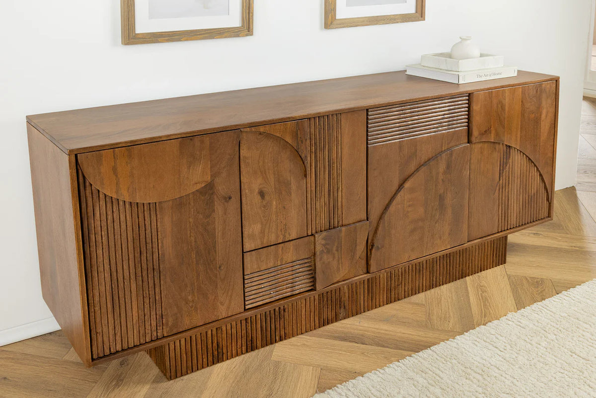 
Massives Design Sideboard „Art Deco“ - Smoked Brown