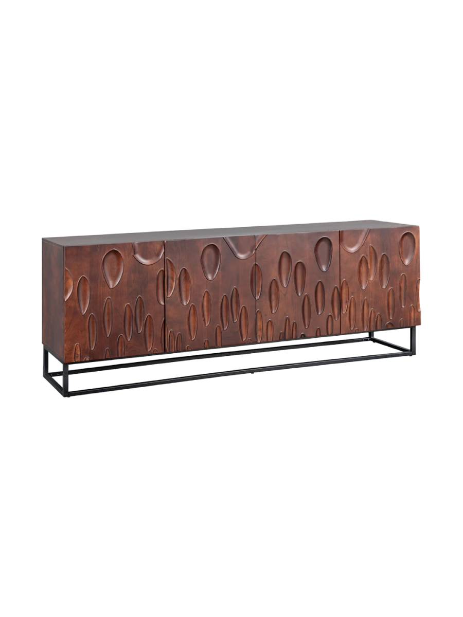 
Massivholz Design Sideboard „Dune“ mit 3D-Deisgn