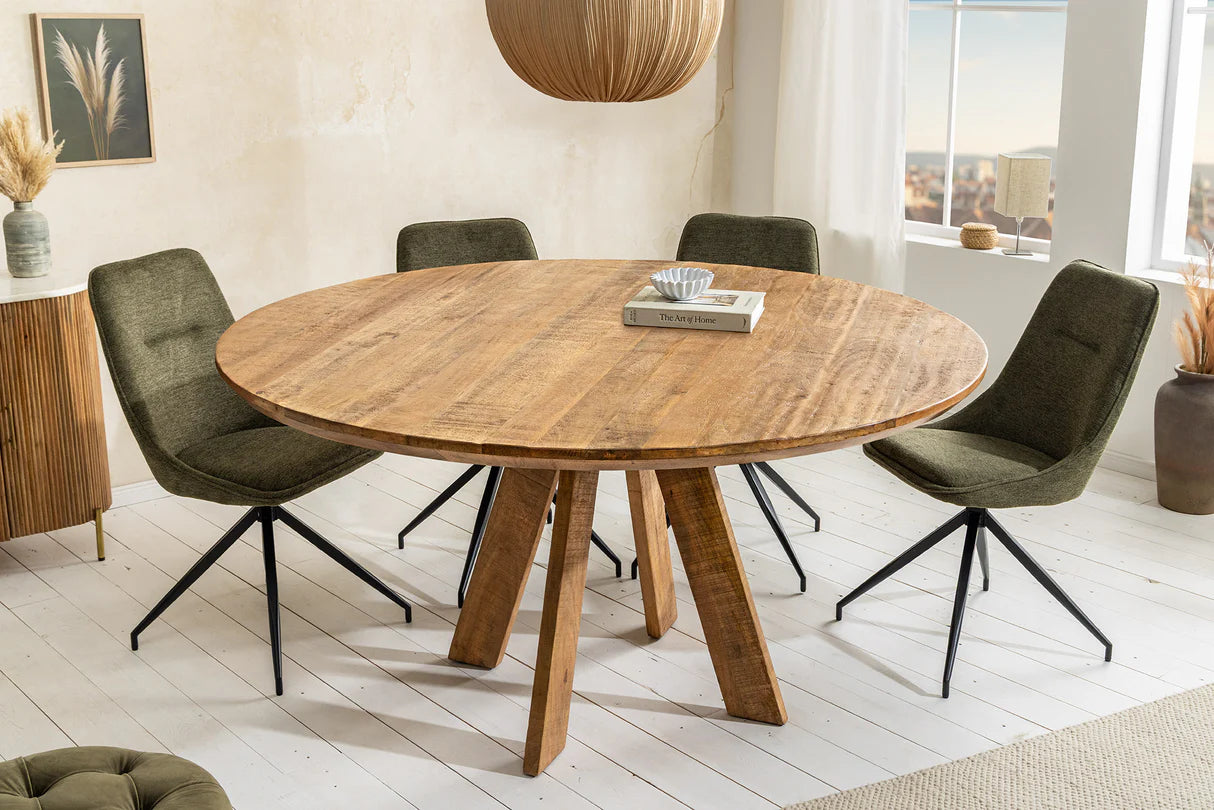 
Solid Wood Round Dining Table "Artwood" - Ø 120 cm
