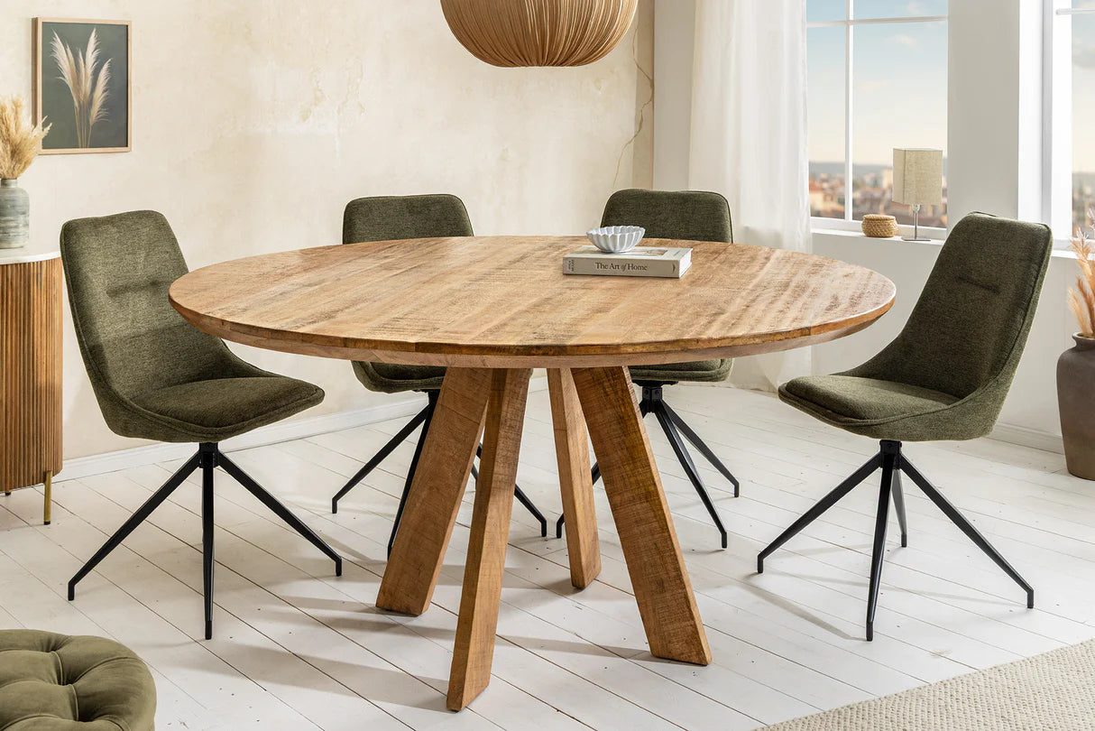 
Solid Wood Round Dining Table "Artwood" - Ø 140 cm
