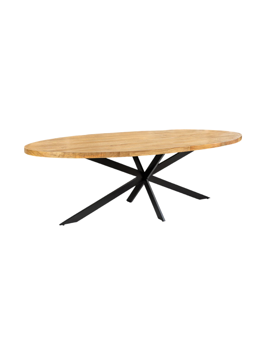 
Oval Solid Wood Dining Table "Galaxy" 240 x 100 cm