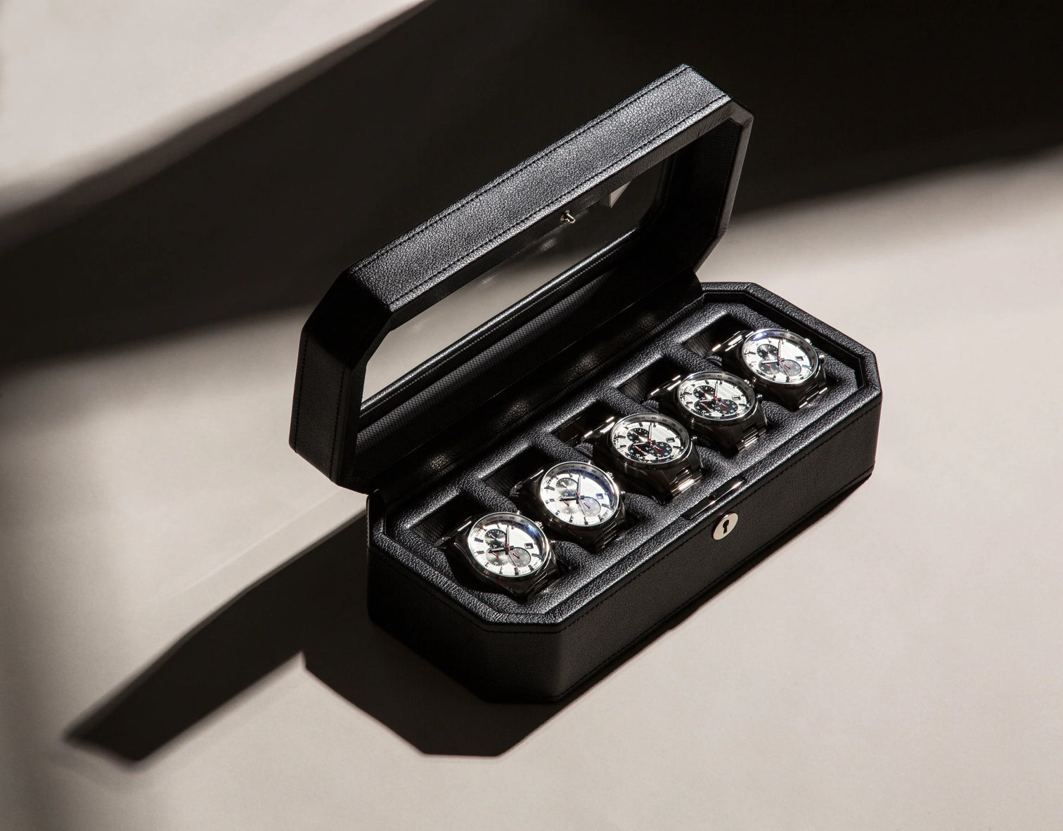 
Boîte à montres « Windsor » pour 5 montres-bracelets - Noir