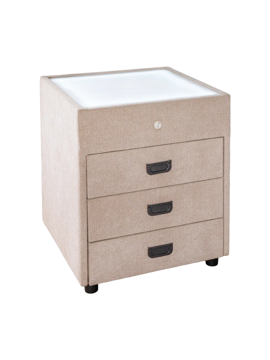 
Designer dessert display case "Toulouse" with LED lighting - Beige