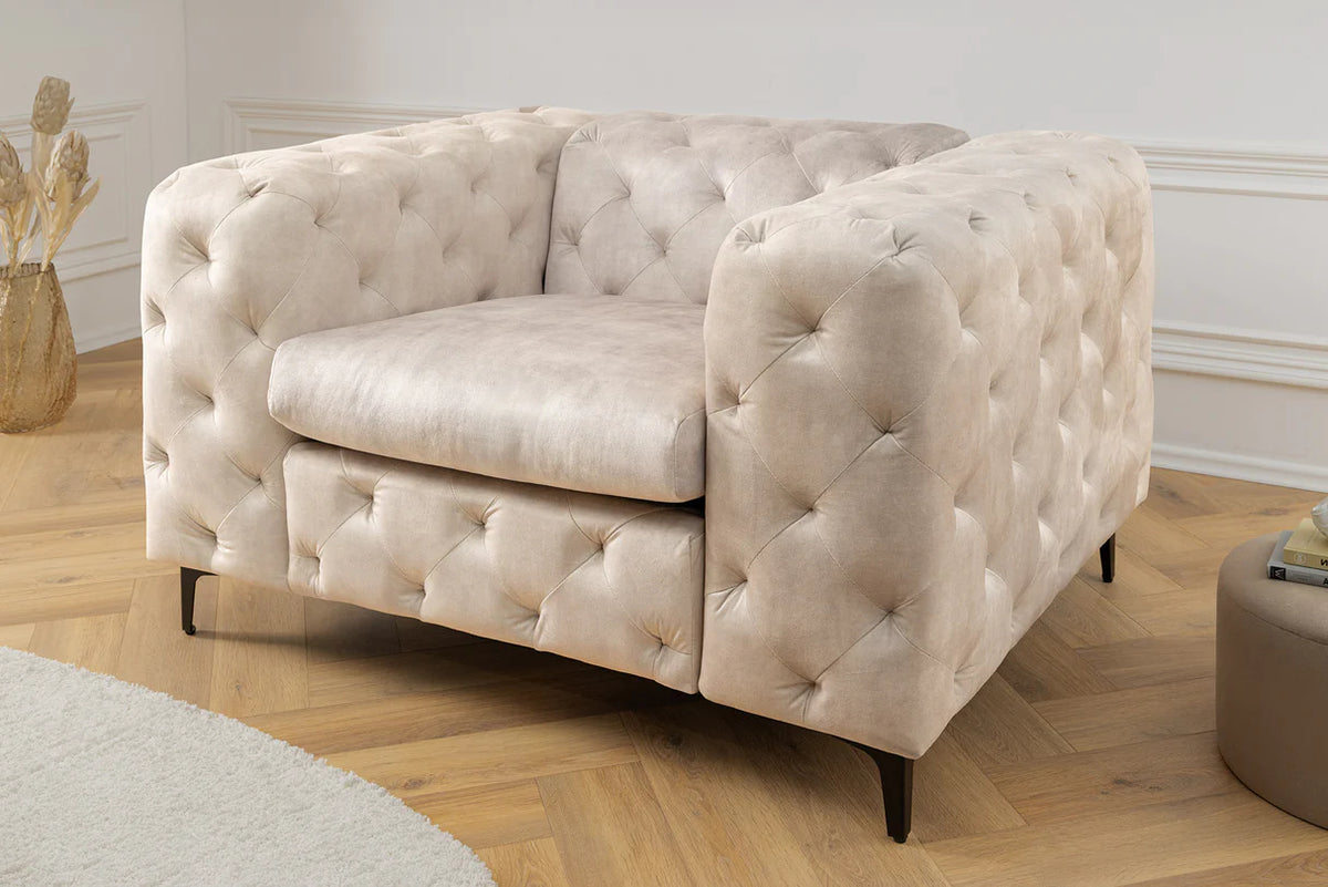 
Fauteuil design « Baroque moderne » - Champagne