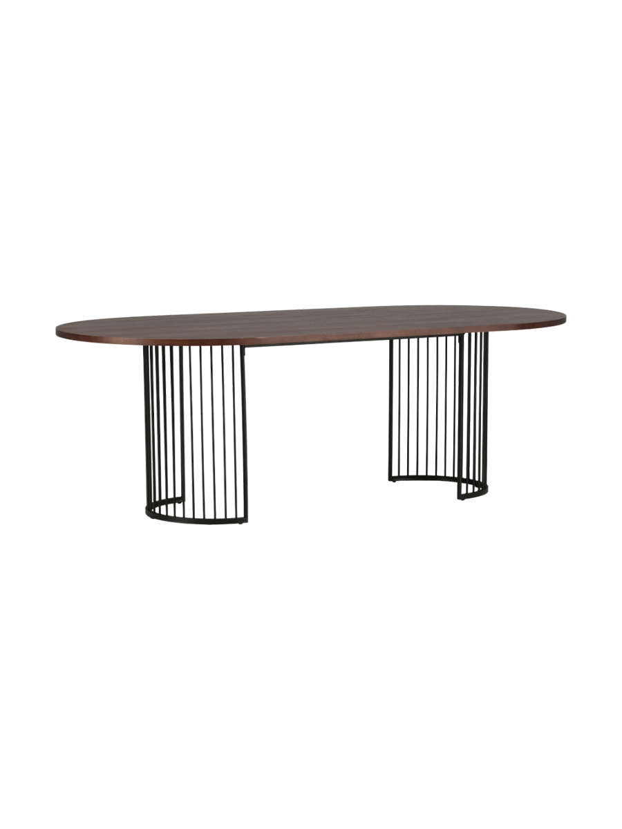 
Table à manger design ovale "Hamneskär" - 220 x 110 cm - Nussbaum