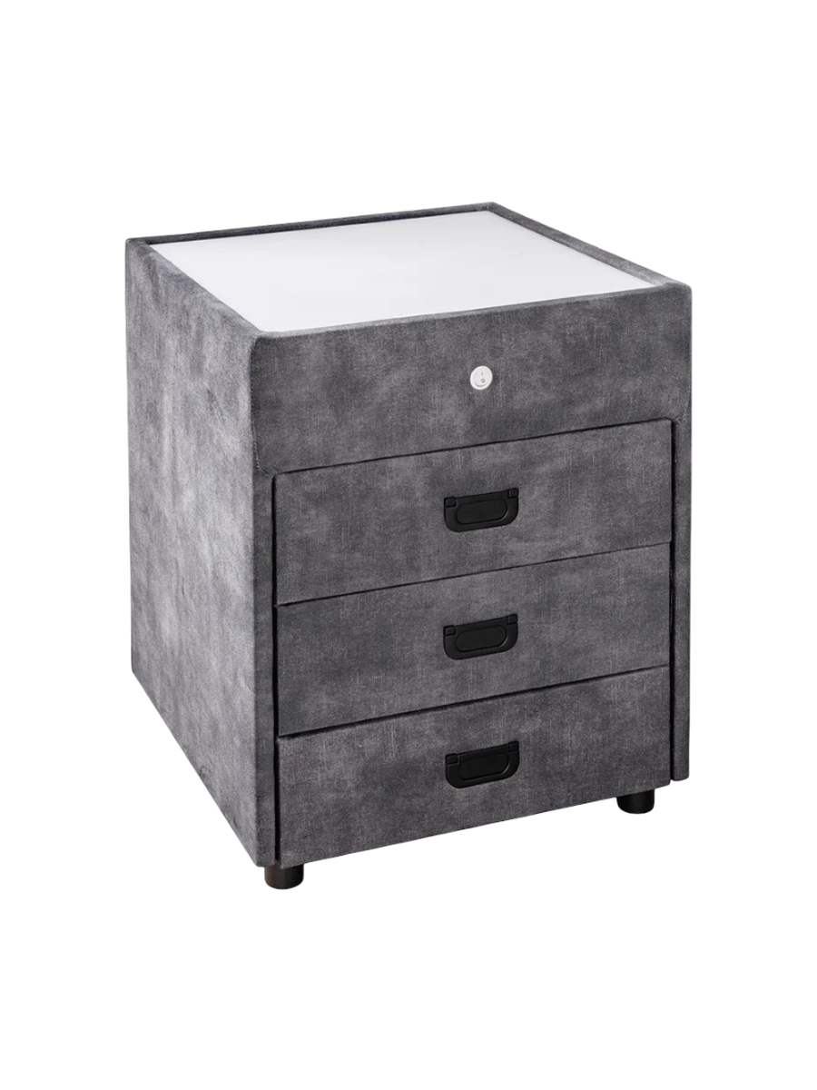 
Designer dessert display case "Toulouse" with LED lighting - Grey
