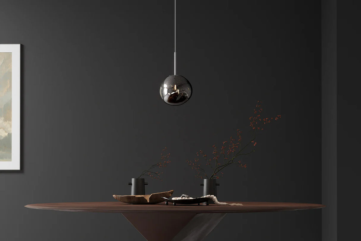 
Suspension design « Liquid Diamond » – Ø 20 cm - Verre fumé