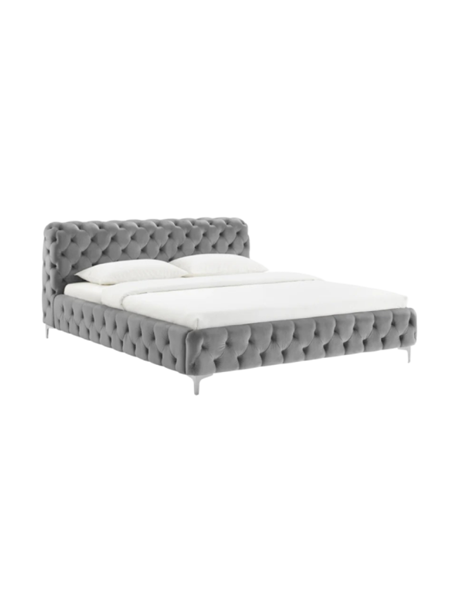 
Cadre de lit design « Baroque Moderne », différentes tailles - 180 x 200 cm / Gris