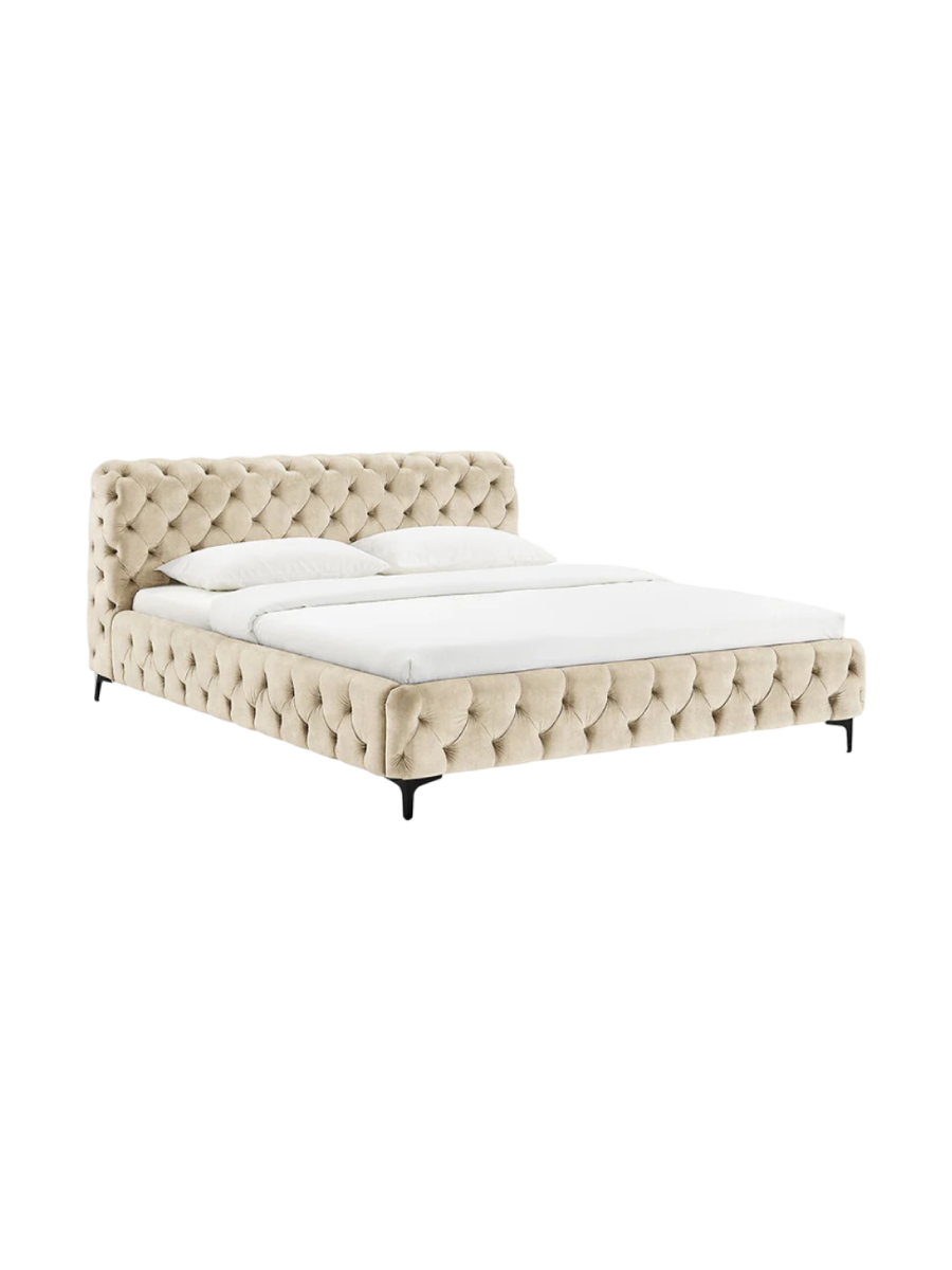 
Cadre de lit design « Baroque Moderne », différentes tailles - 180 x 200 cm / Beige clair