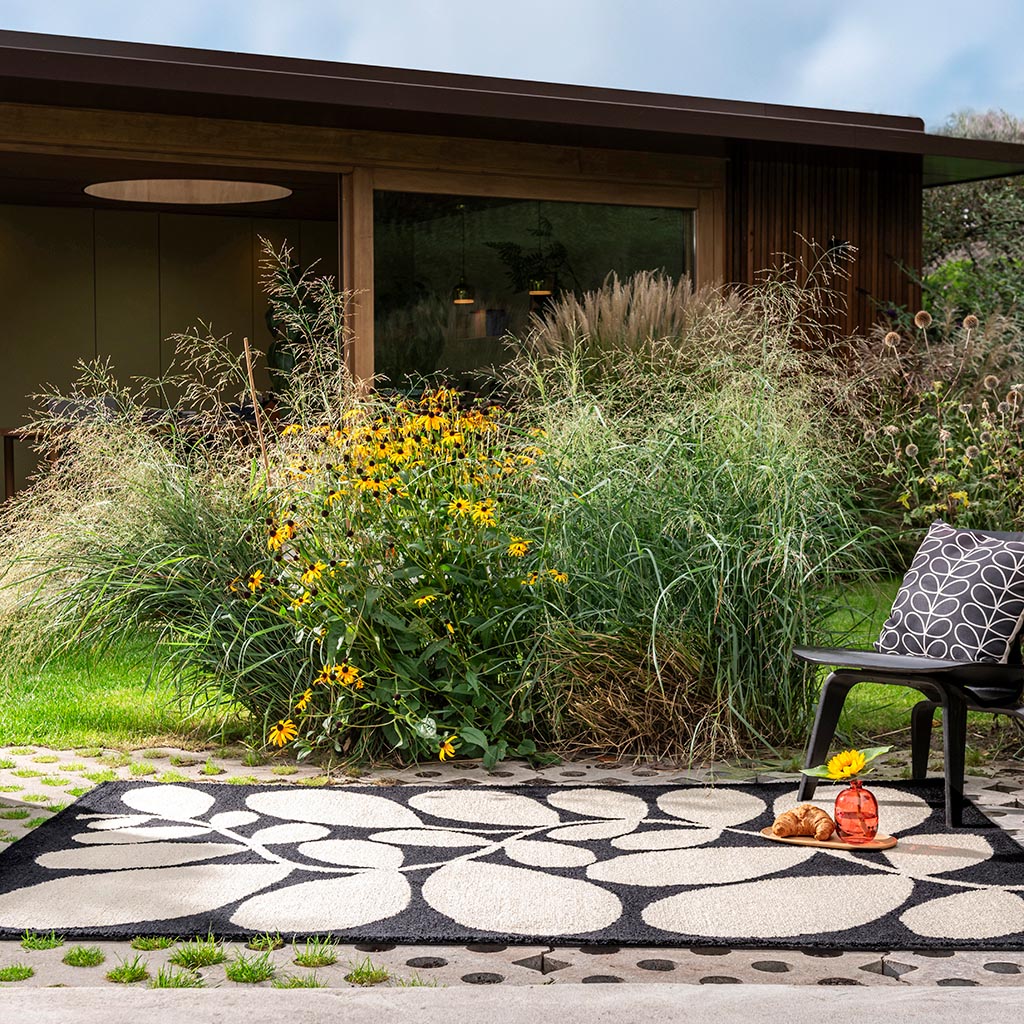 
Hochwertiger In-/Outdoor Designer Teppich „Sycamore“, verschiedene Grössen - 140 x 200 cm / Beige, Schwarz