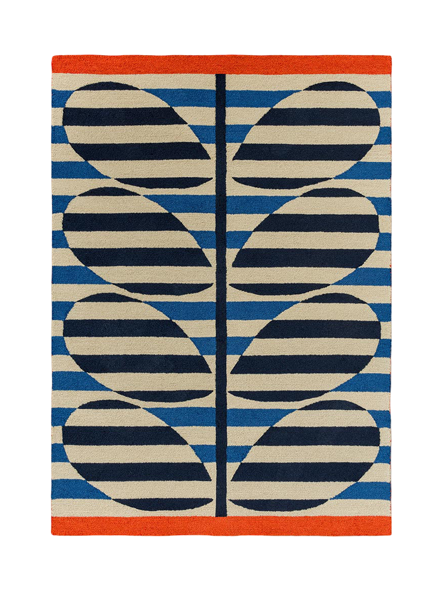 
Hochwertiger In-/Outdoor Designer Teppich „Strip Stem Azure“, verschiedene Grössen - 140 x 200 cm