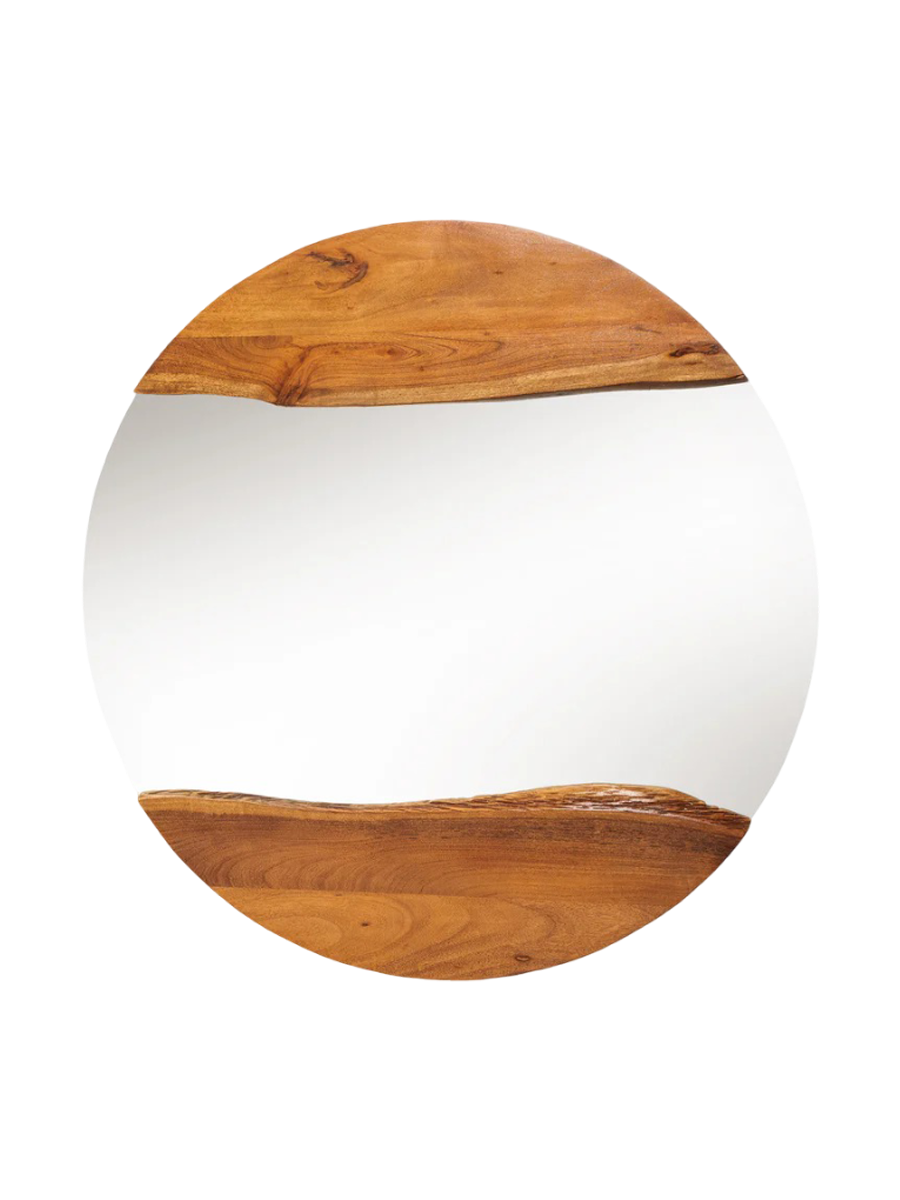 
Round Design Wall Mirror "Living Edge" Ø 102 cm