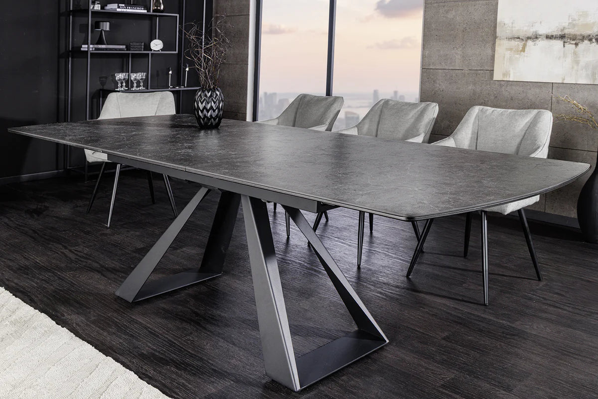 
Tavolo da pranzo allungabile di design “Concordo”, 180-230 x 90 cm - effetto marmo scuro