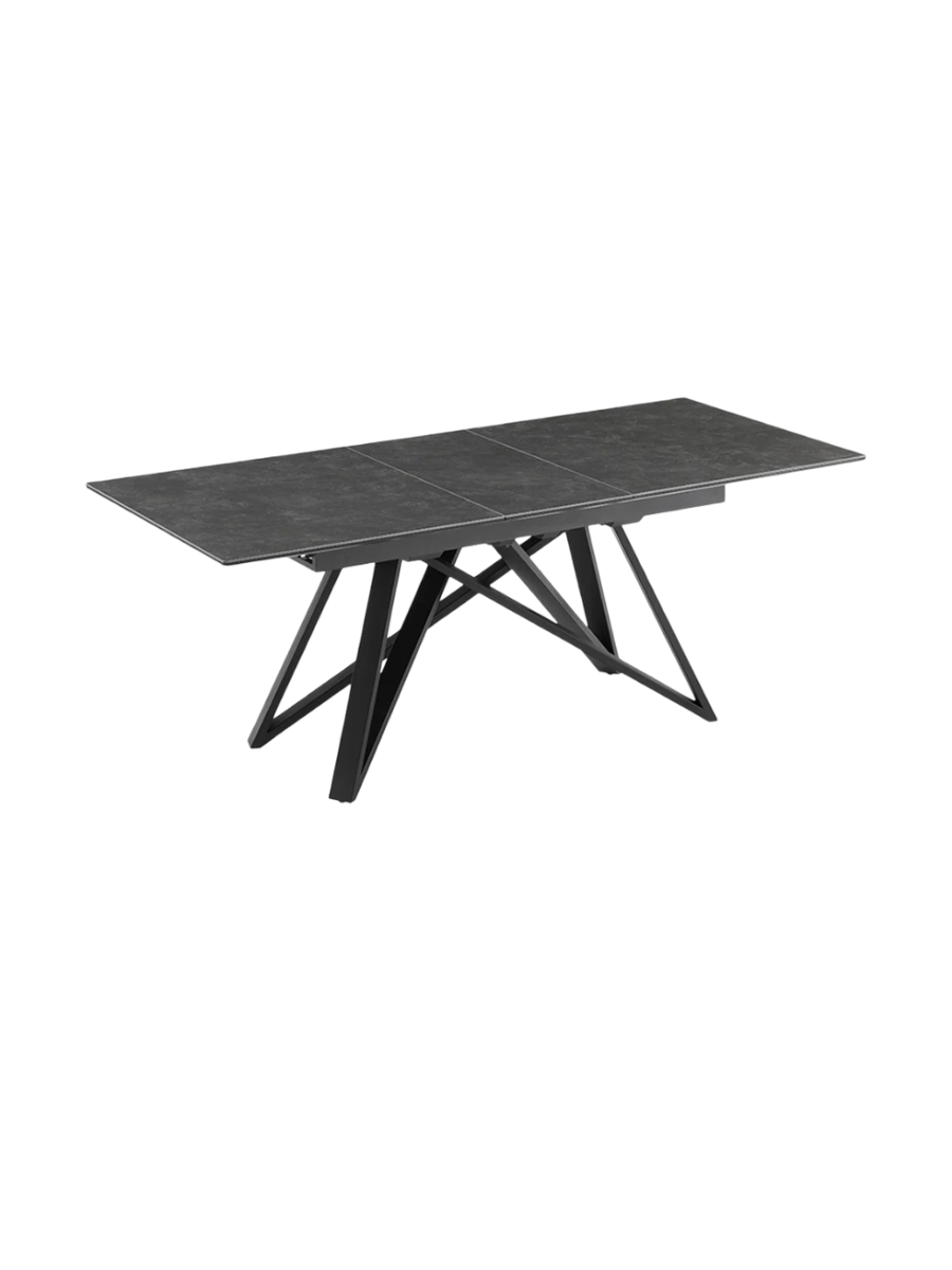
Tavolo da pranzo di design allungabile «Nenado», 160-200 x 90 cm - effetto marmo scuro