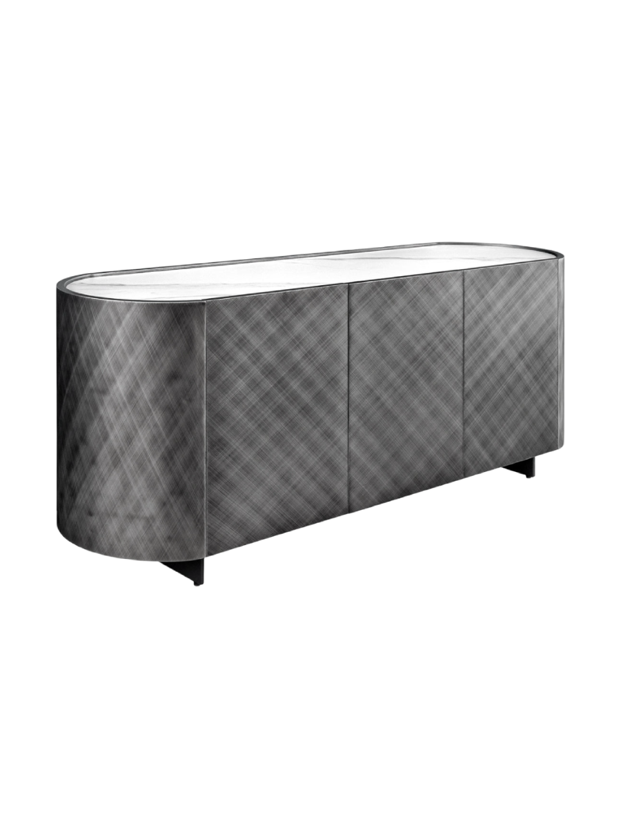 
Design Sideboard „Reflection“ mit Keramikplatte - Anthrazit finish