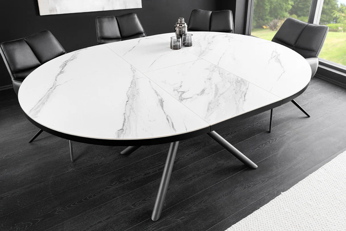 
Extendable Designer Dining Table "Mikado", 120-160 x 120 cm