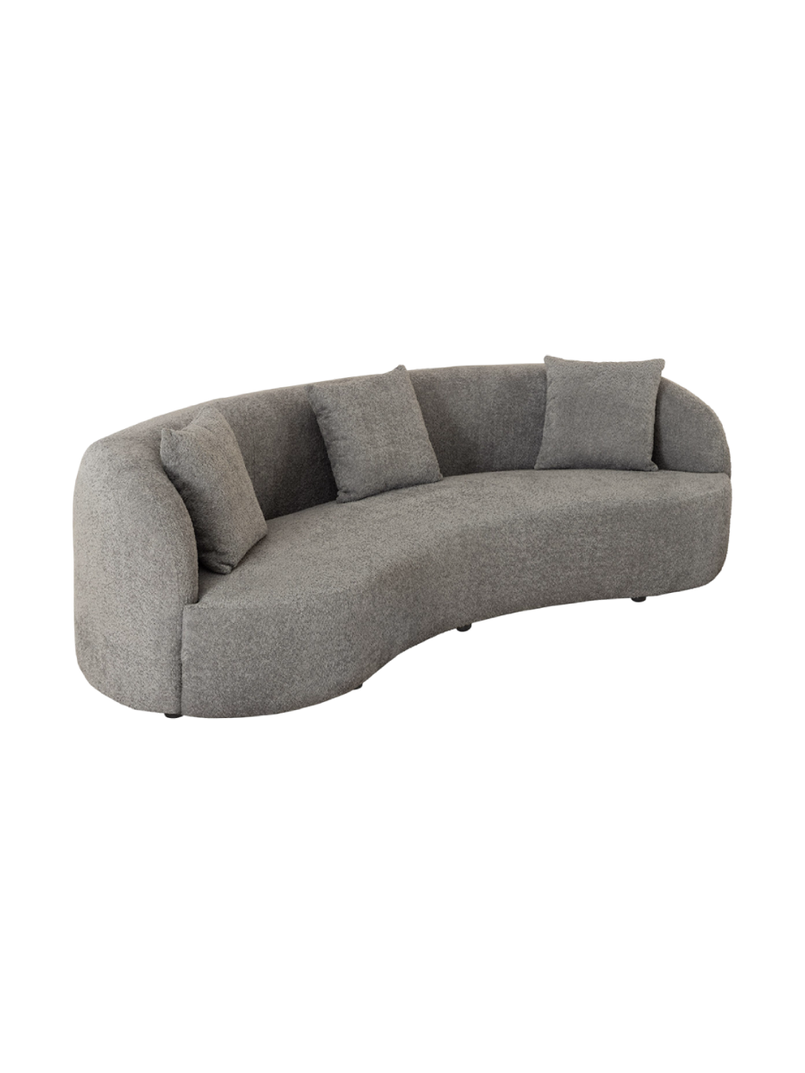 
Canapé design 3 places « Atelier » - Bouclé gris