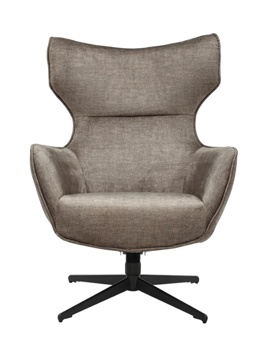 
Fauteuil design pivotant à 360° « Mileys » - Sans repose-pieds / Revêtement velours Taupe
