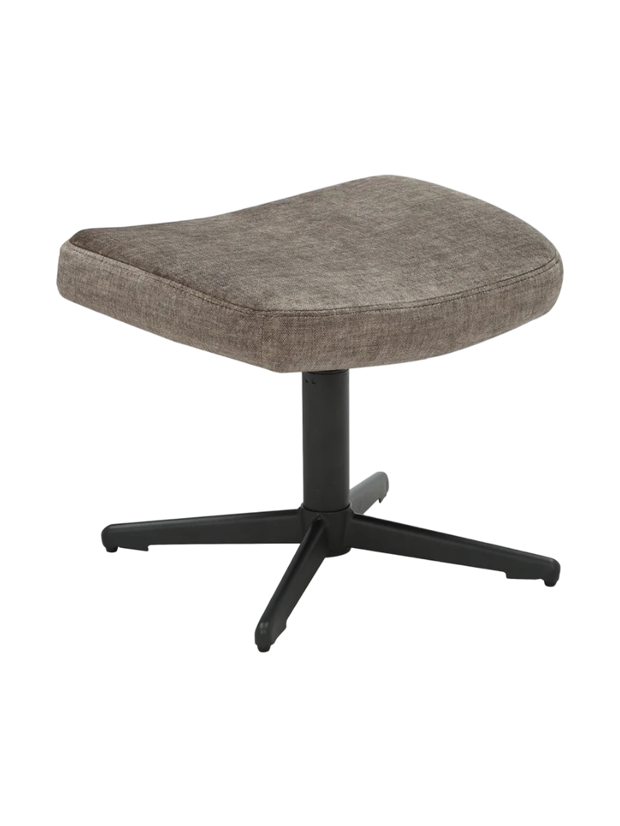 
Fauteuil design pivotant à 360° « Mileys » - Avec repose-pieds / Revêtement velours Taupe