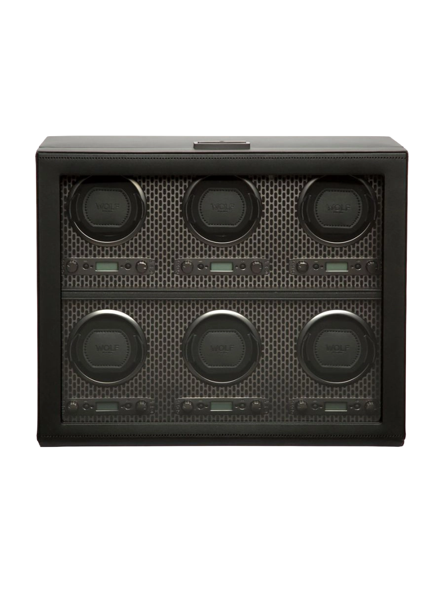 
"Axis" watch winder for six wristwatches - Black