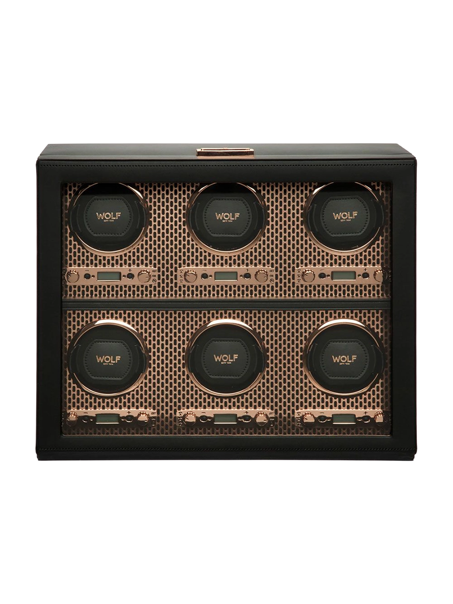 
"Axis" watch winder for six wristwatches - Copper
