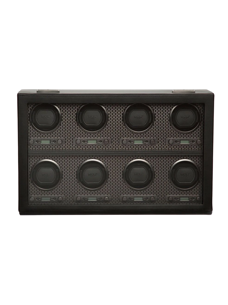 
"Axis" watch winder for eight wristwatches - Black