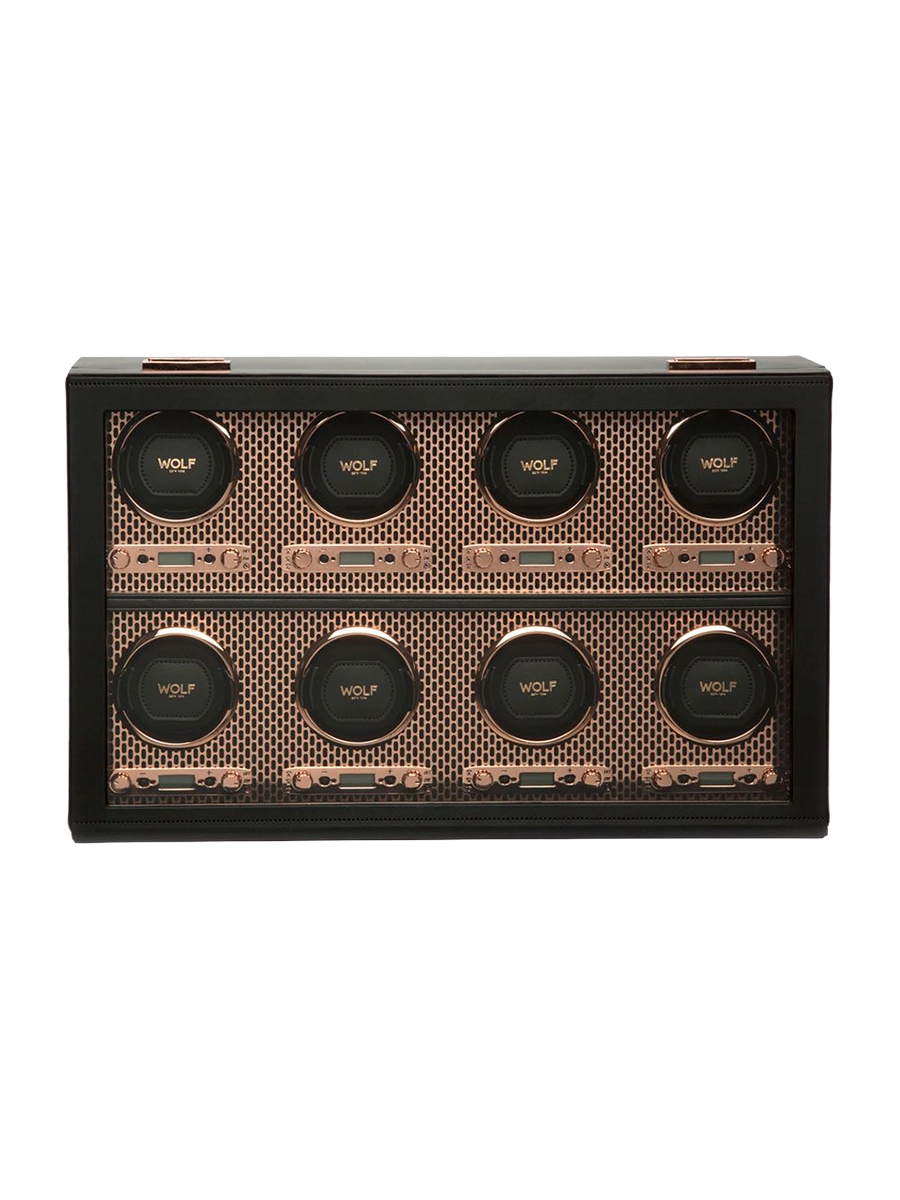 
"Axis" watch winder for eight wristwatches - Copper