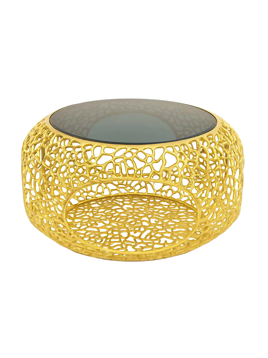 
Tavolino da salotto di design „Spin“ Ø 75 cm - Oro