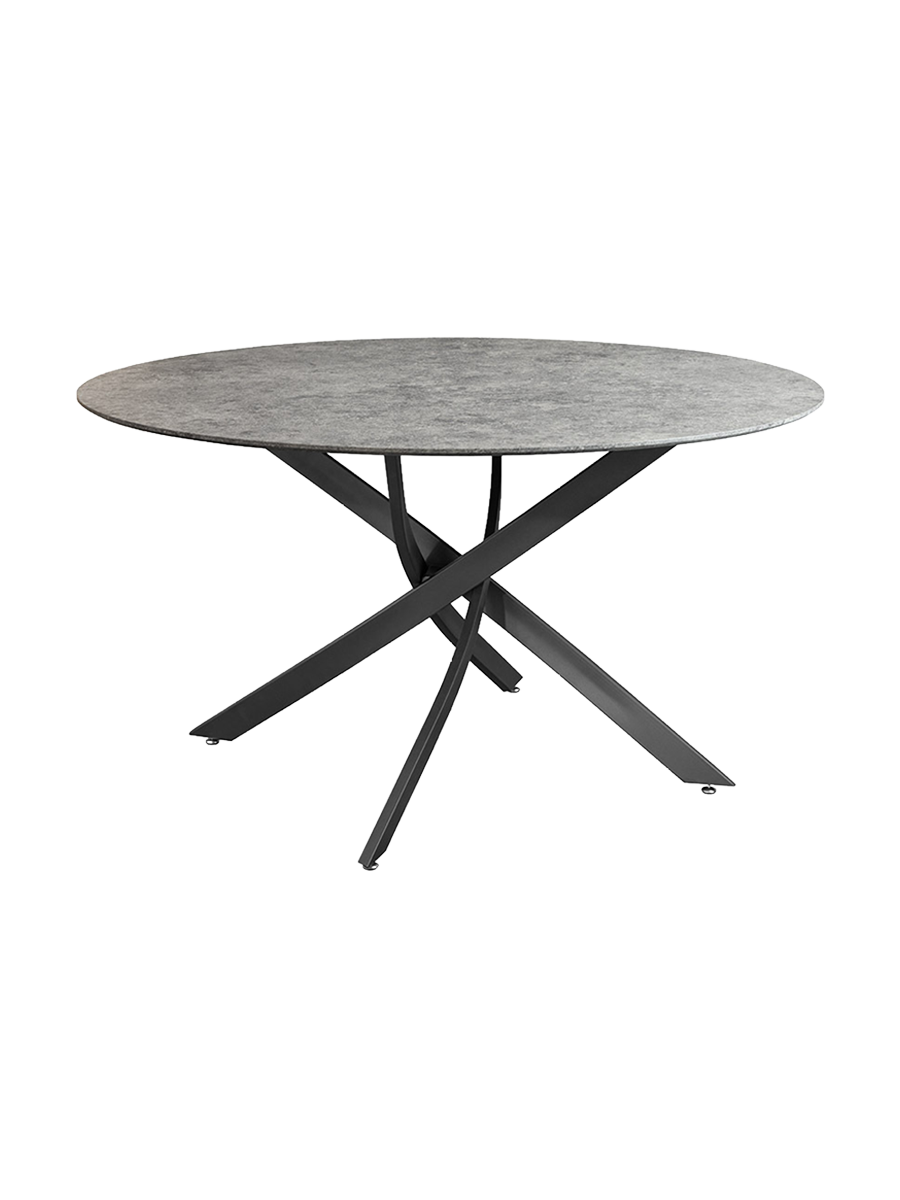 
Round Dining Table "Helix" Ø 120 cm - Grey stone look