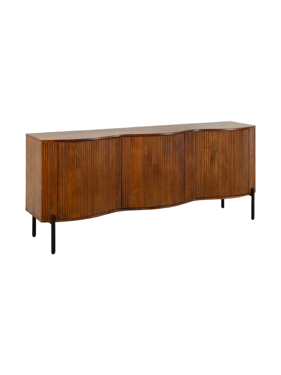 
Massivholz Design Sideboard „Grandeur“ mit 3D-Effekt