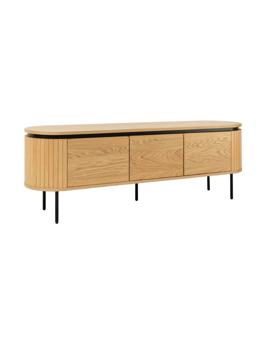
Meuble bas design « Sophia » - À 3 portes, 160 x 55 cm