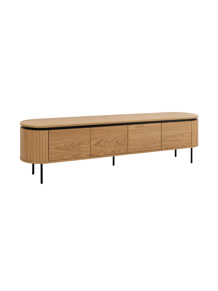 
Meuble bas design « Sophia » - À 4 portes, 200 x 55 cm
