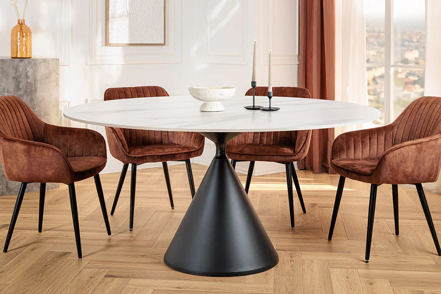 
Tavolo da pranzo rotondo di design in ceramica «Signature», Ø 135 cm