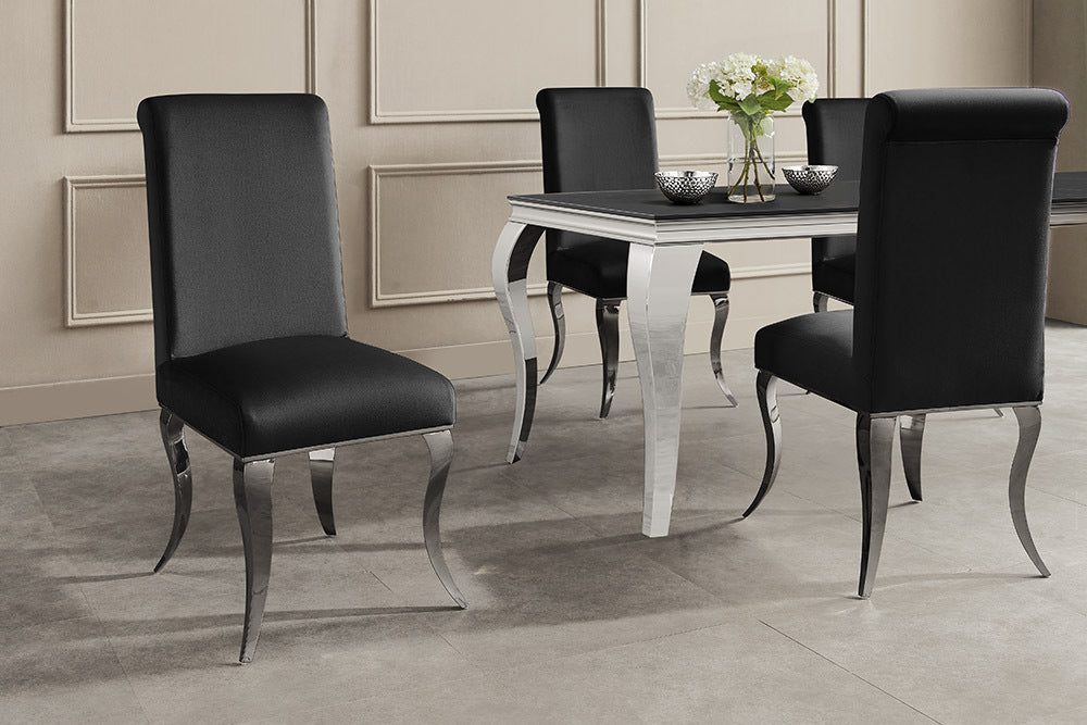 
Sedia da pranzo di design “Modern Barock” - Nero / Argento