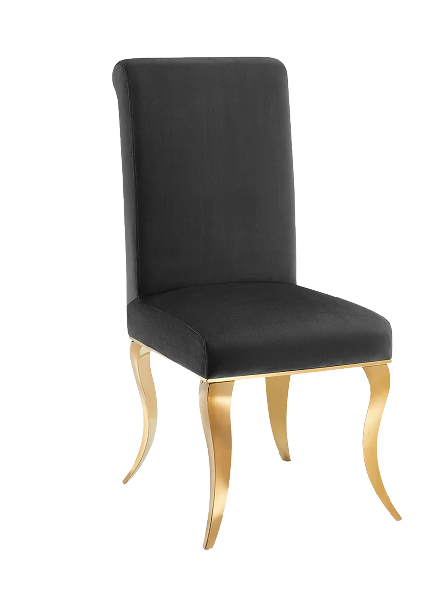 
Sedia da pranzo di design “Modern Barock” - Nero / Oro