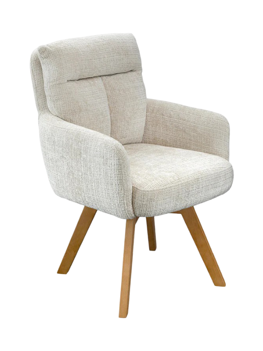 
Sedia di design girevole a 360° “Big Nevis II” - Chenille Beige chiaro