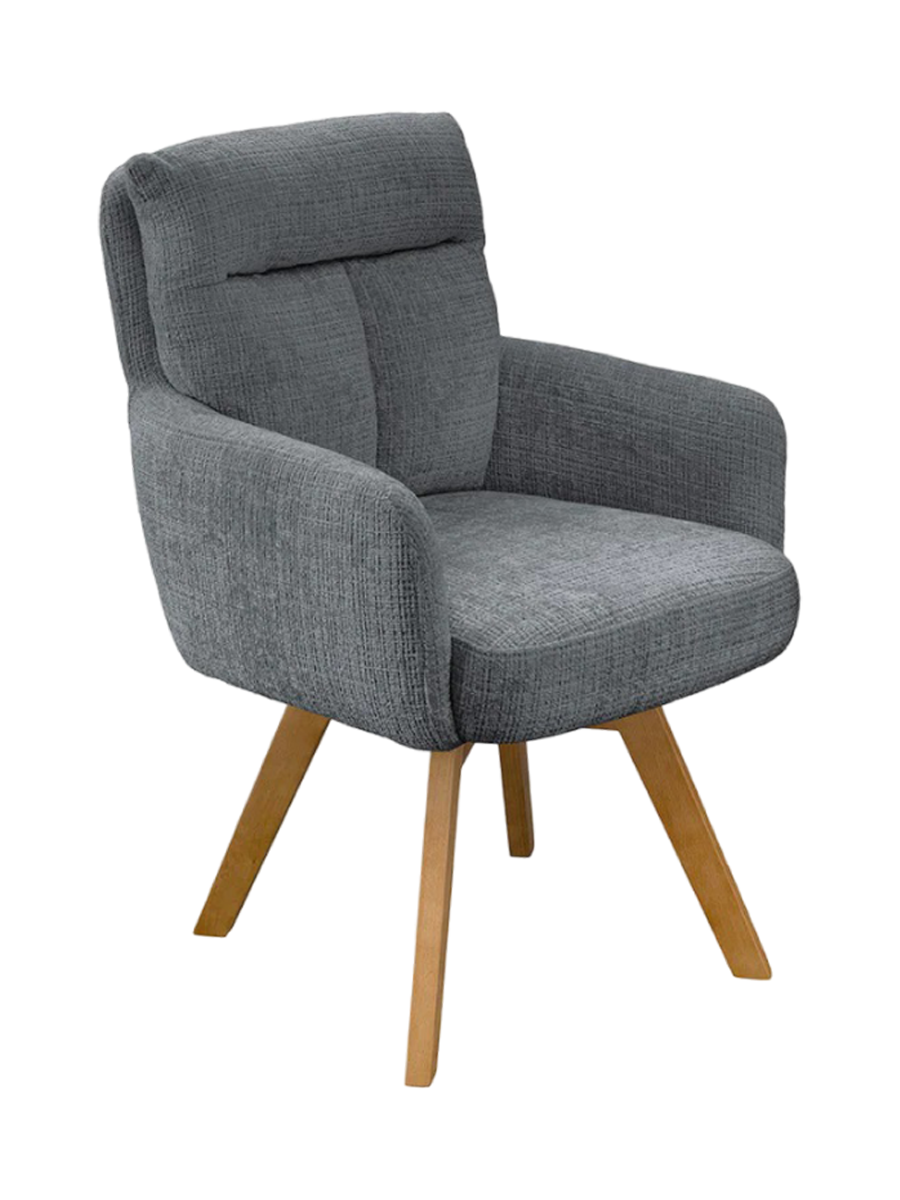
Sedia di design girevole a 360° “Big Nevis II” - Ciniglia Grigia