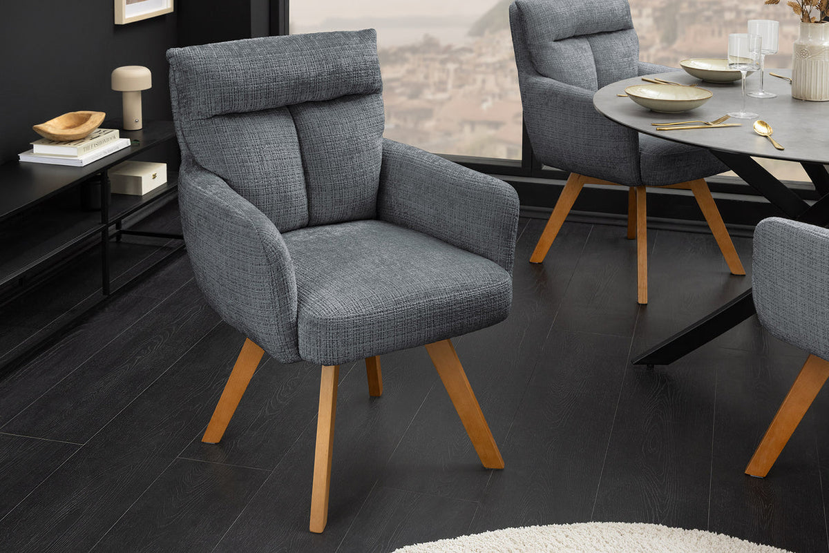 
Sedia di design girevole a 360° “Big Nevis II” - Ciniglia Grigia