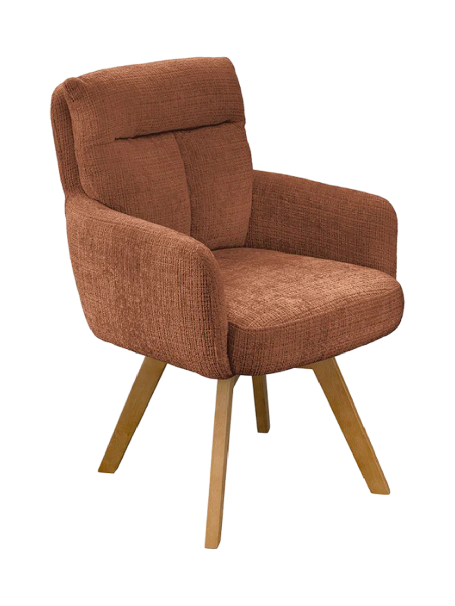 
Sedia di design girevole a 360° “Big Nevis II” - Ciniglia rosso ruggine