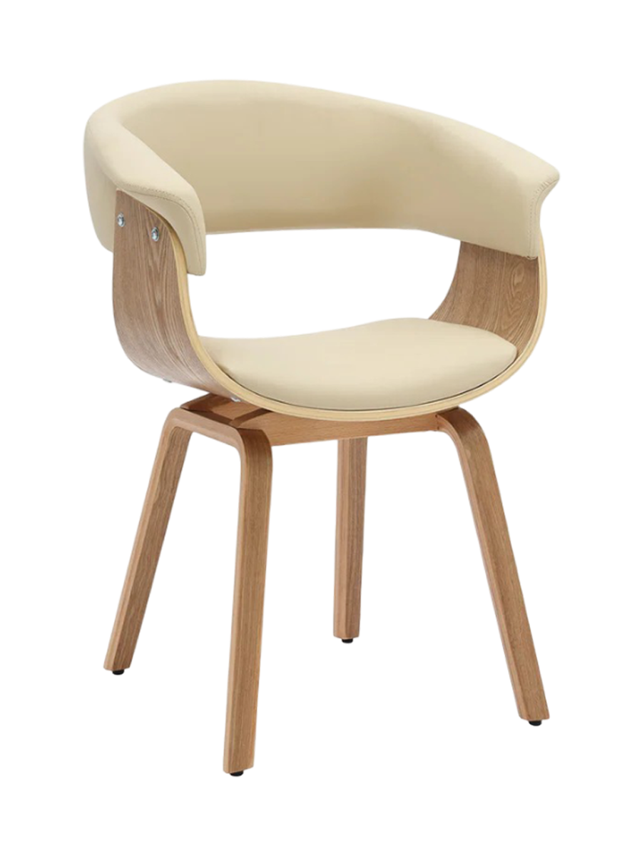 
"Milenko" Designer Armchair - Natural/Beige