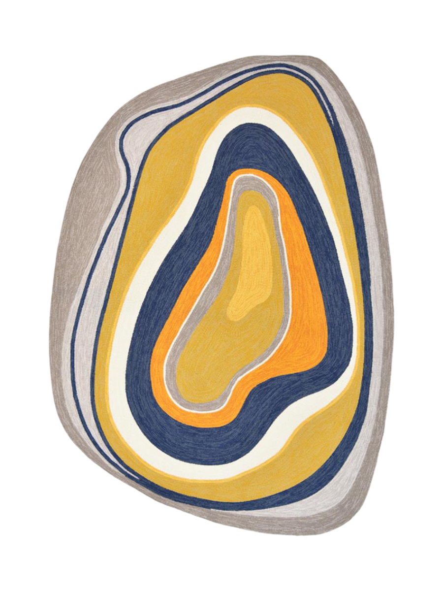 
Tapis design asymétrique intérieur/extérieur « Habitat Aura » - 160 x 230 cm / Gris