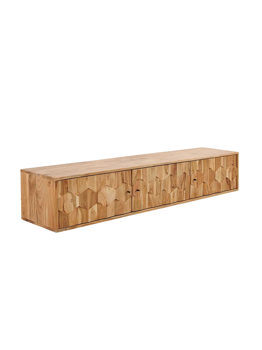 
Massivholz Lowboard „Mystic Living“ für die Wandmontage