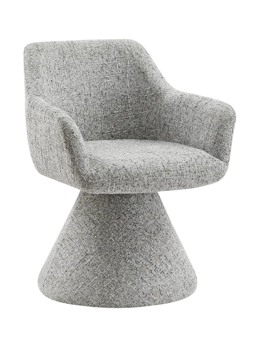 
Swivel Design Chair "Ambiendo" - Chenille Grey