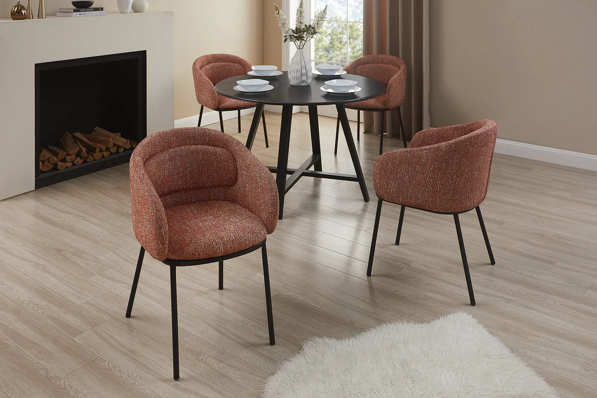 
Designer chair "Florenzo" with armrests - Terracotta