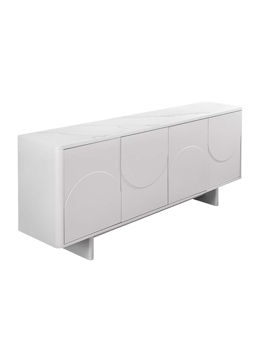 
Design Sideboard „Savoy“ mit Keramikplatte - Weiss