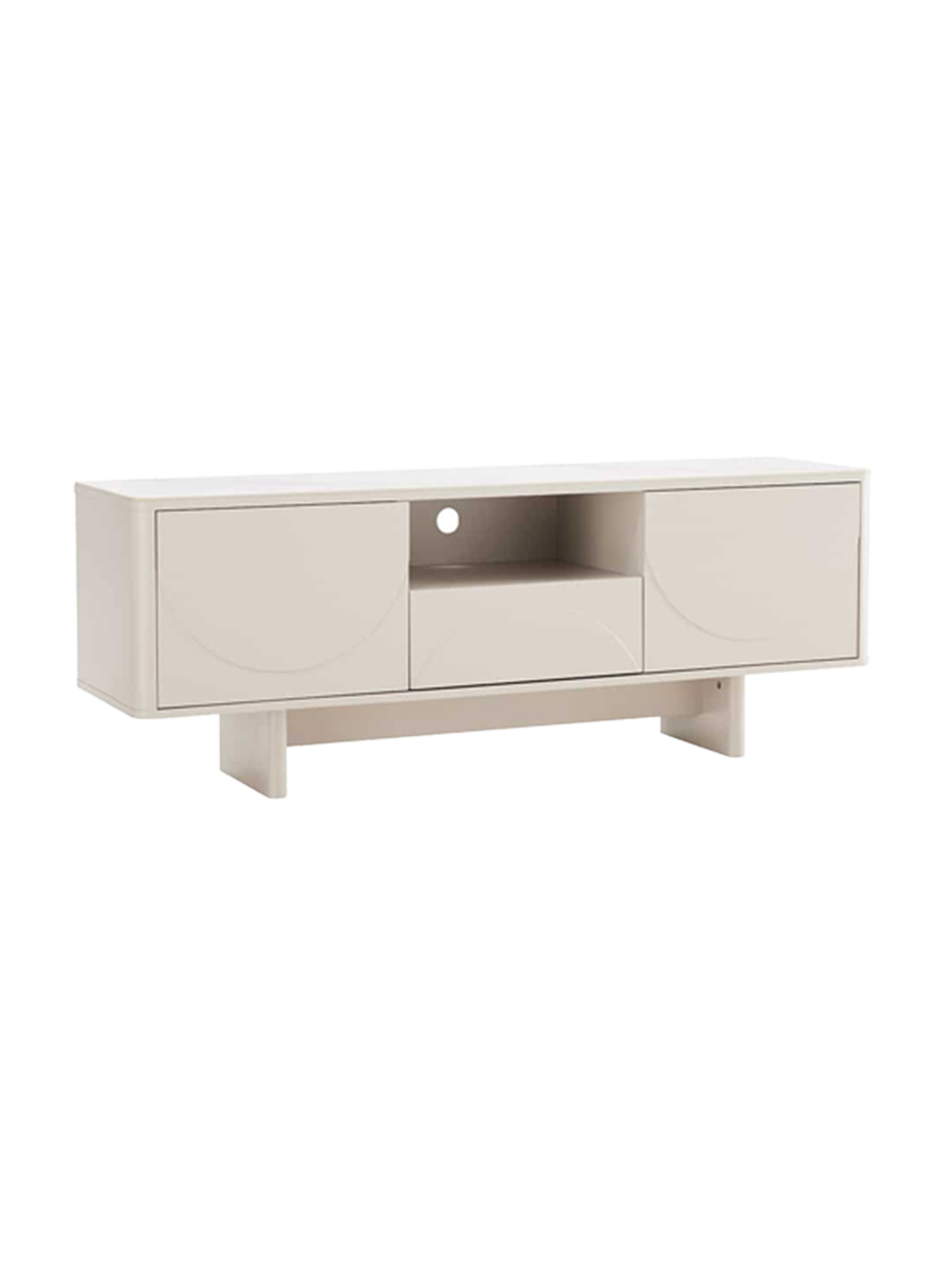 
Design Lowboard „Savoy“ mit Keramikplatte - Weiss
