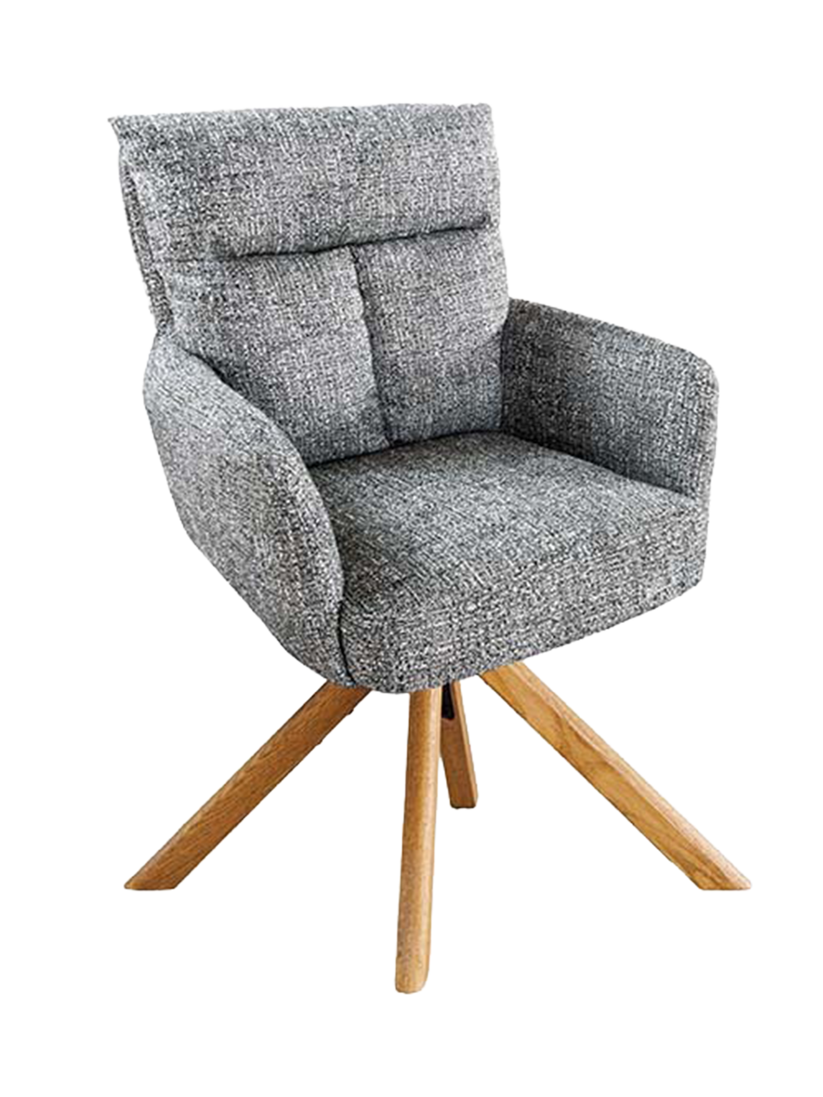 
Poltrona girevole a 360° con braccioli “Nevito” - Grigio-verde