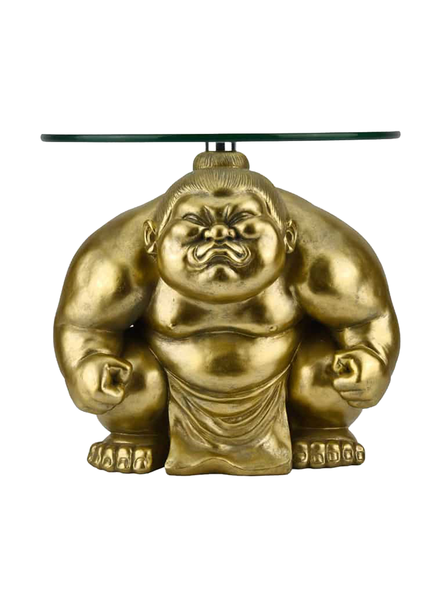
"Sumo" Designer Side Table - Gold
